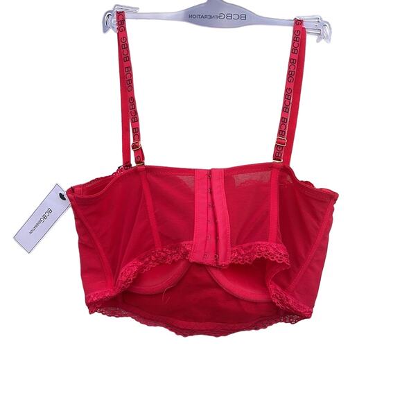 BCBGeneration Multi-Style PUSH-UP Red lace bra size 38C NEW - Picture 2 of 7